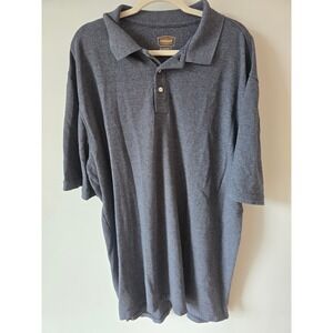 The Foundry Supply Co Mens Polo Shirt 2XLT Charcoal Gray Heather Short Sleeve